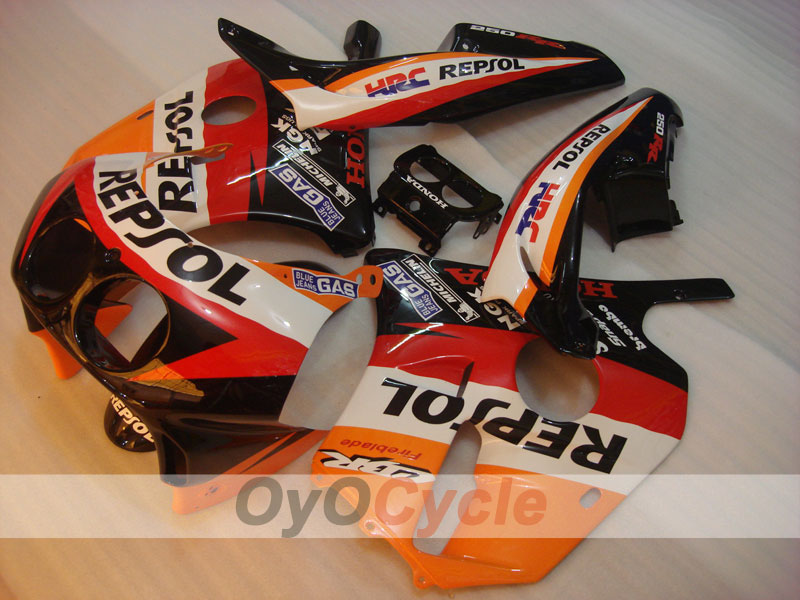 Injection Fairing kit for 90-94 CBR250RR - Red, Orange - Repsol #OYO87902968