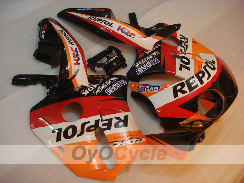 Injection Fairing kit for 90-94 CBR250RR - Red, Orange - Repsol #OYO87902968