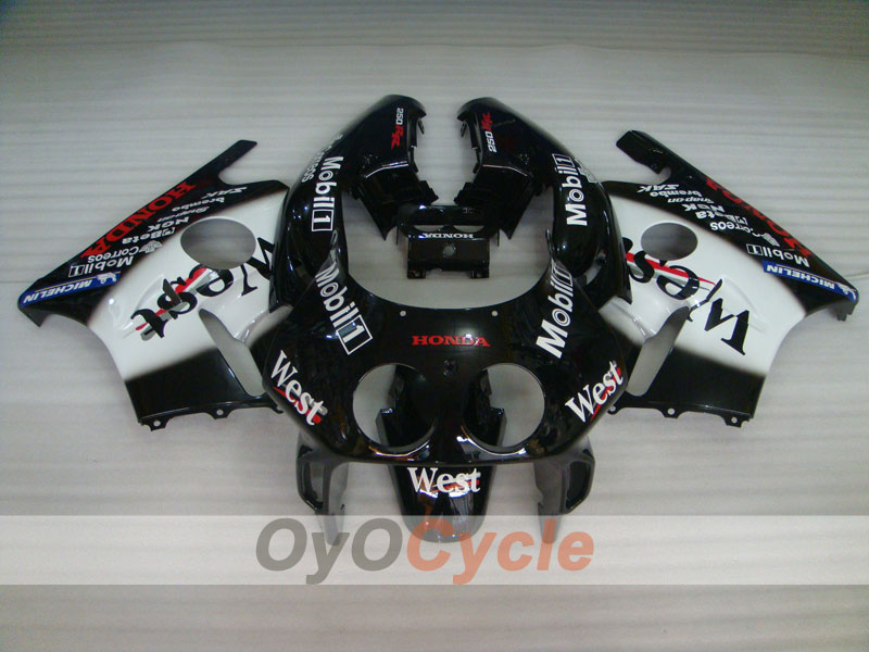 Injection Fairing kit for 90-94 CBR250RR - White, Black - West #OYO87902973