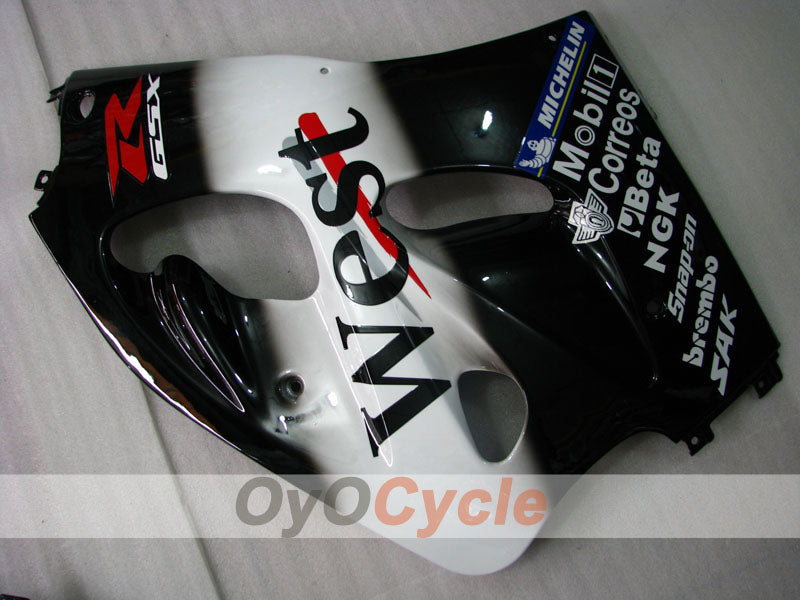 Fairing kit for 97-00 Suzuki GSXR600 - White, Black - West #OYO87902987