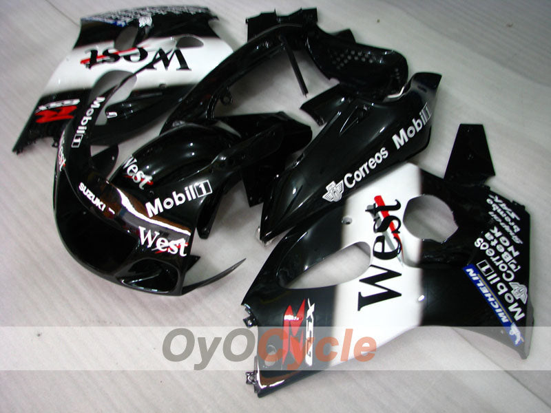 Fairing kit for 97-00 Suzuki GSXR600 - White, Black - West #OYO87902987