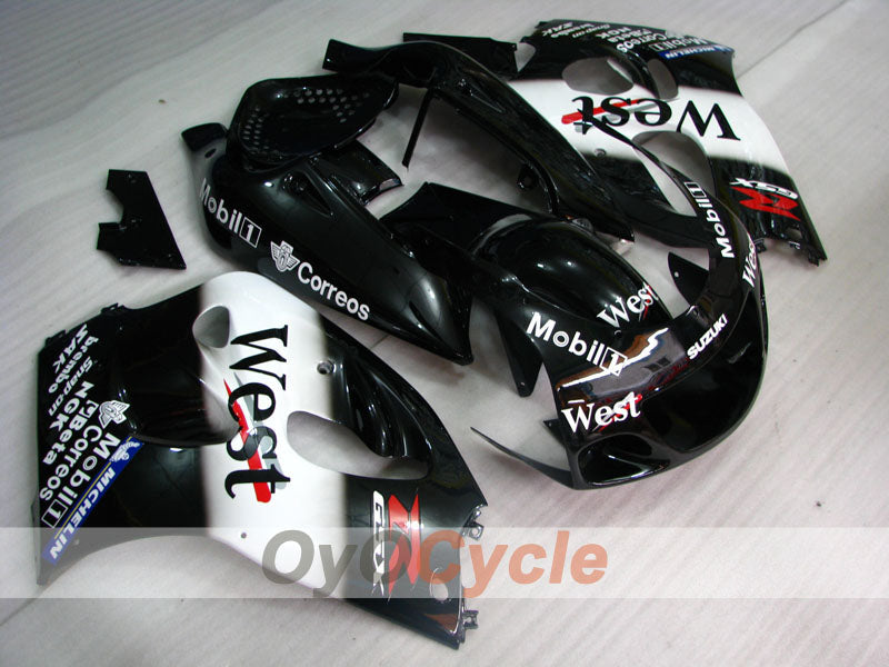 Fairing kit for 97-00 Suzuki GSXR600 - White, Black - West #OYO87902987