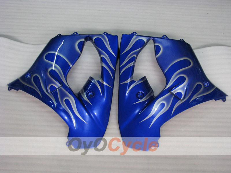 Fairing kit for 98-99 NINJA ZX-9R - Blue, Silver - Flame #OYO87903007