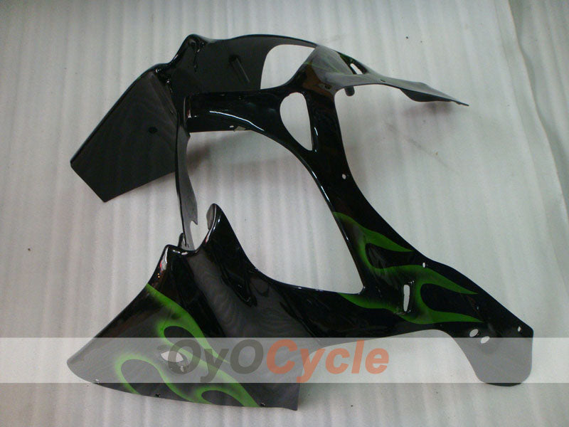 Fairing kit for 00-01 NINJA ZX-9R - Green, Black - Flame #OYO87903026
