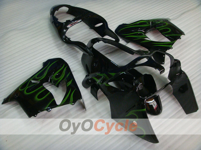 Fairing kit for 00-01 NINJA ZX-9R - Green, Black - Flame #OYO87903026
