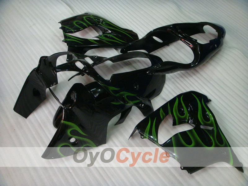 Fairing kit for 00-01 NINJA ZX-9R - Green, Black - Flame #OYO87903026