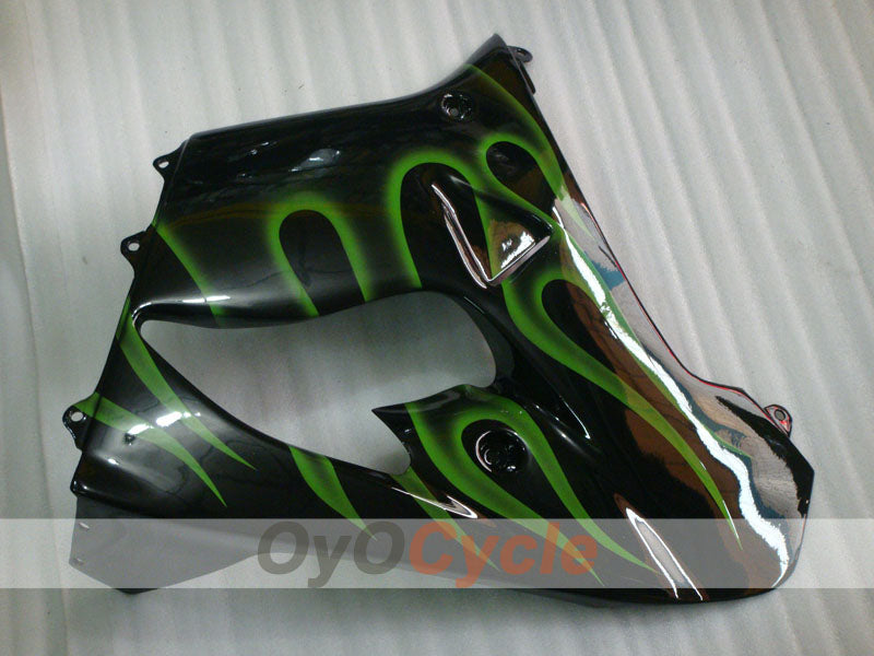 Fairing kit for 00-01 NINJA ZX-9R - Green, Black - Flame #OYO87903026