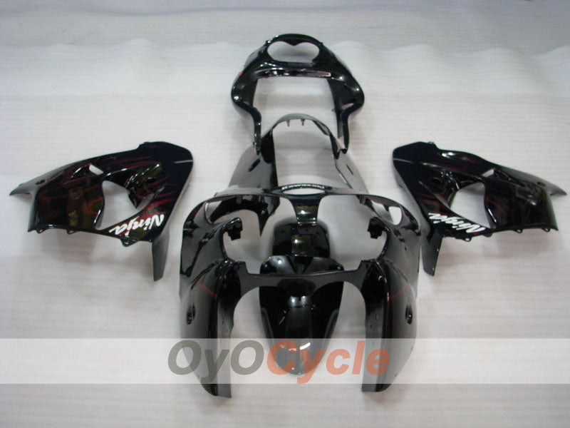 Fairing kit for 00-01 NINJA ZX-9R - Red, Black - Flame #OYO87903028