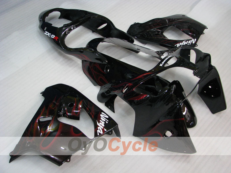 Fairing kit for 00-01 NINJA ZX-9R - Red, Black - Flame #OYO87903028
