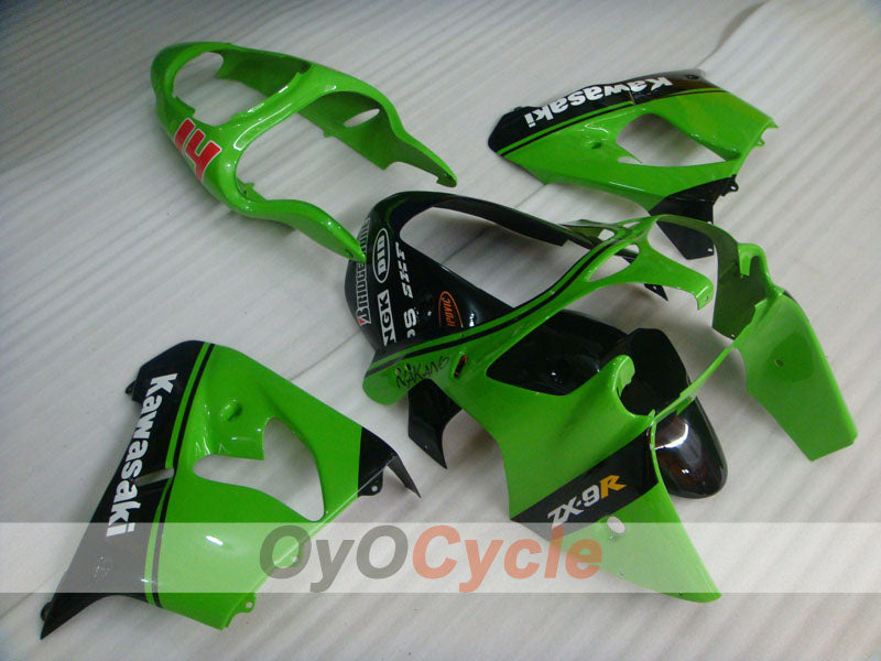 Fairing kit for 00-01 NINJA ZX-9R - Green, Black - Nakano #OYO87903034