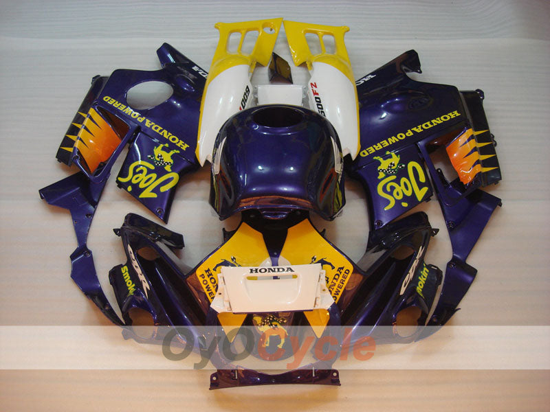 Fairing kit for 91-94 Honda CBR600 F2 - Yellow, Purple - Camel #OYO87903041 Main image