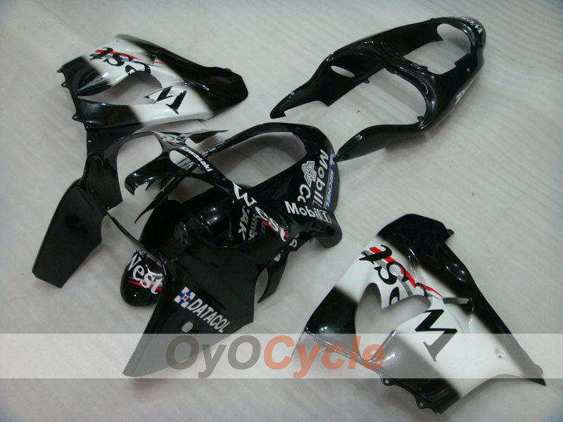 Fairing kit for 00-01 NINJA ZX-9R - White, Black - West #OYO87903049