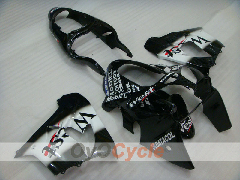 Fairing kit for 00-01 NINJA ZX-9R - White, Black - West #OYO87903049 Main image