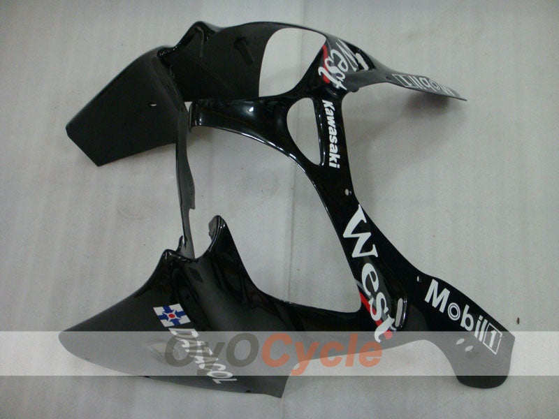 Fairing kit for 00-01 NINJA ZX-9R - White, Black - West #OYO87903049