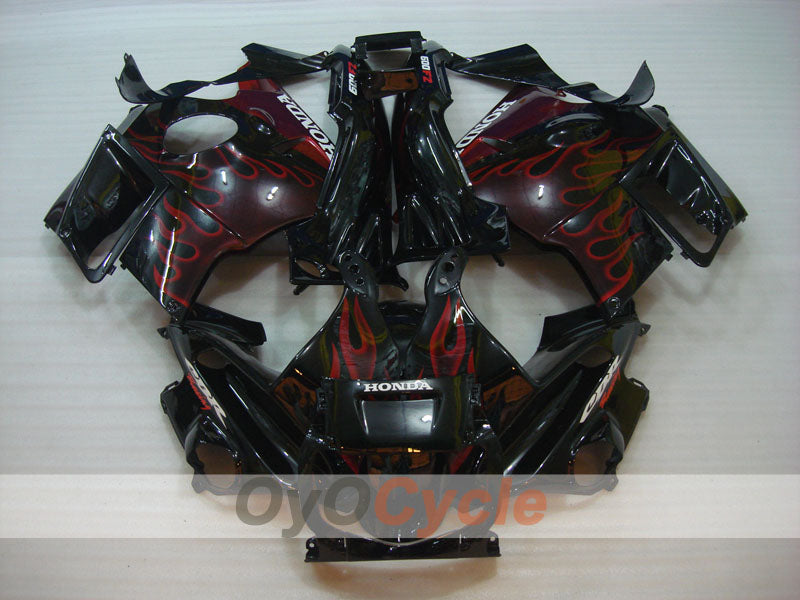 Fairing kit for 91-94 Honda CBR600 F2 - Red, Black - Flame #OYO87903060 Main image