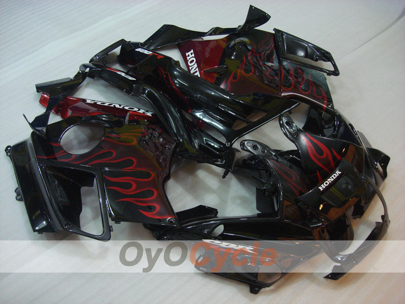 Fairing kit for 91-94 Honda CBR600 F2 - Red, Black - Flame #OYO87903060