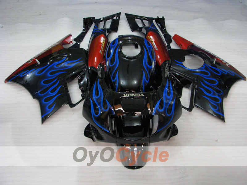 Fairing kit for 91-94 Honda CBR600 F2 - Blue, Black - Flame #OYO87903061 Main image