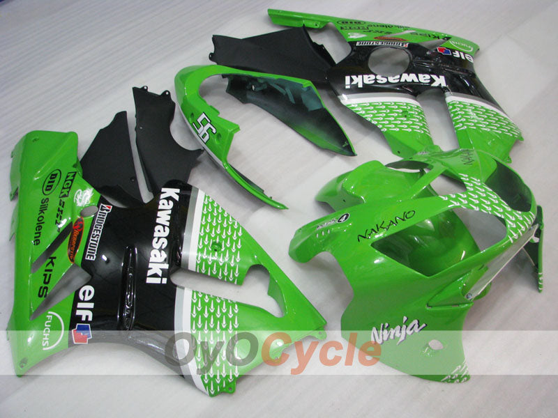 Injection Fairing kit for 02-05 NINJA ZX-12R - Green, Black - Nakano #OYO87903099 Main image