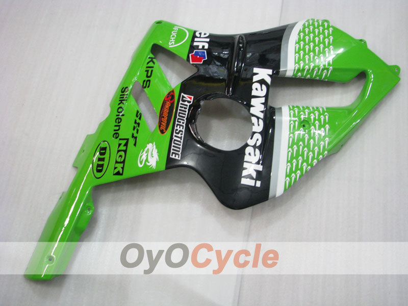 Injection Fairing kit for 02-05 NINJA ZX-12R - Green, Black - Nakano #OYO87903099