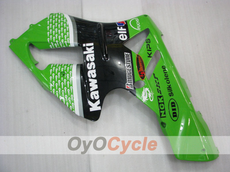 Injection Fairing kit for 02-05 NINJA ZX-12R - Green, Black - Nakano #OYO87903099