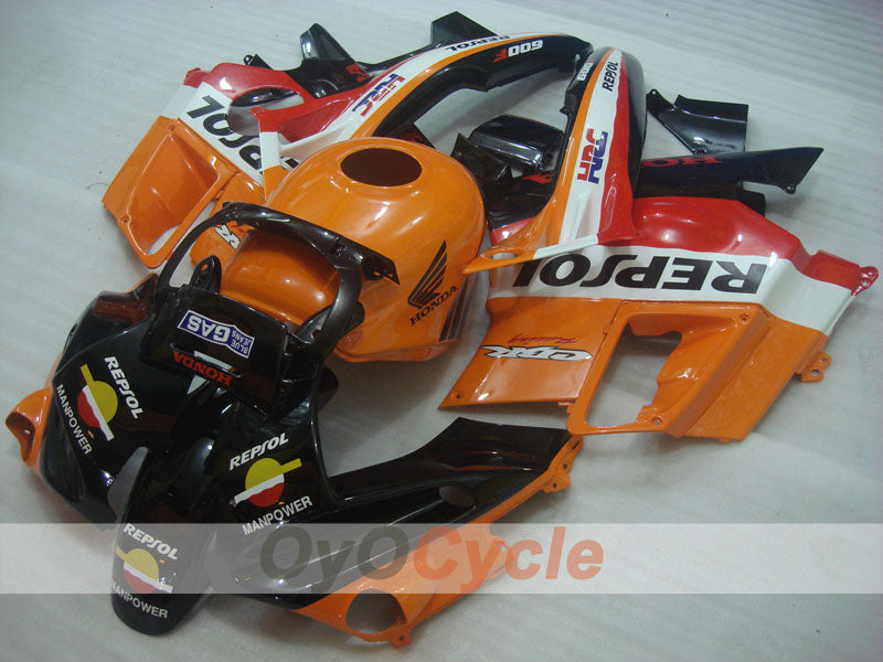 Fairing kit for 91-94 Honda CBR600 F2 - Orange, Black - Repsol #OYO87903103