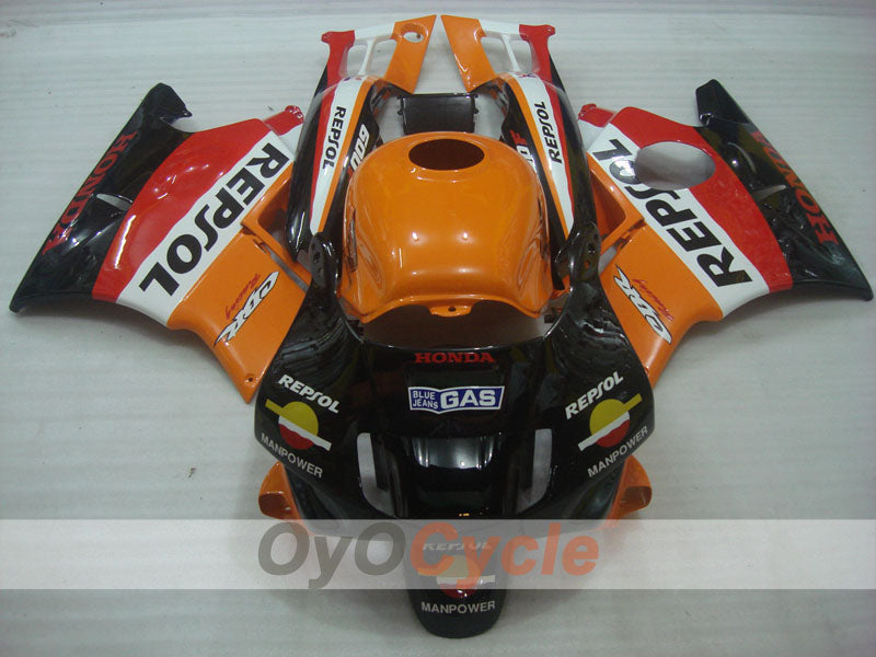 Fairing kit for 91-94 Honda CBR600 F2 - Orange, Black - Repsol #OYO87903103