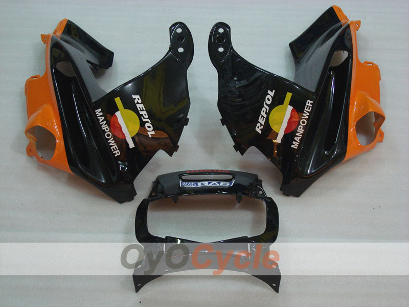 Fairing kit for 91-94 Honda CBR600 F2 - Orange, Black - Repsol #OYO87903106