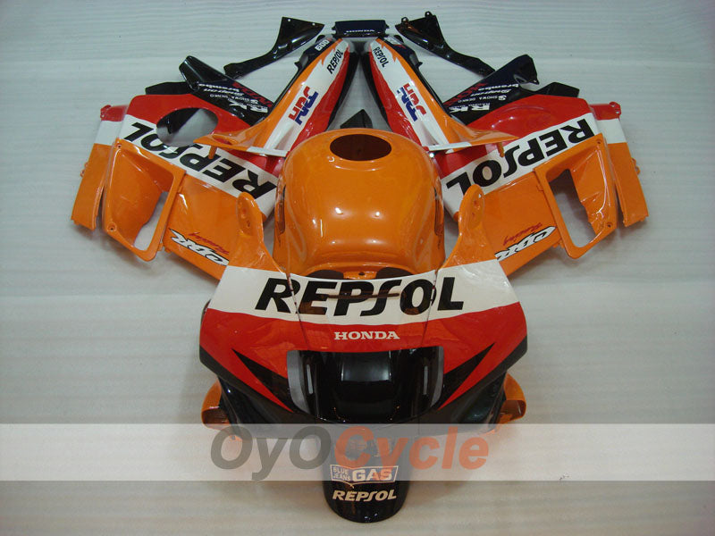Fairing kit for 91-94 Honda CBR600 F2 - Orange, Black - Repsol #OYO87903107