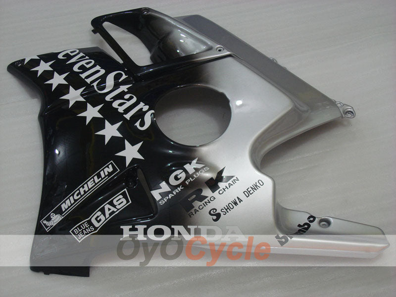 Fairing kit for 91-94 Honda CBR600 F2 - Black, Silver - SevenStars #OYO87903112