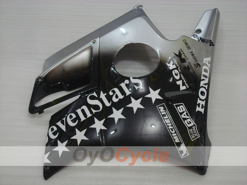 Fairing kit for 91-94 Honda CBR600 F2 - Black, Silver - SevenStars #OYO87903112