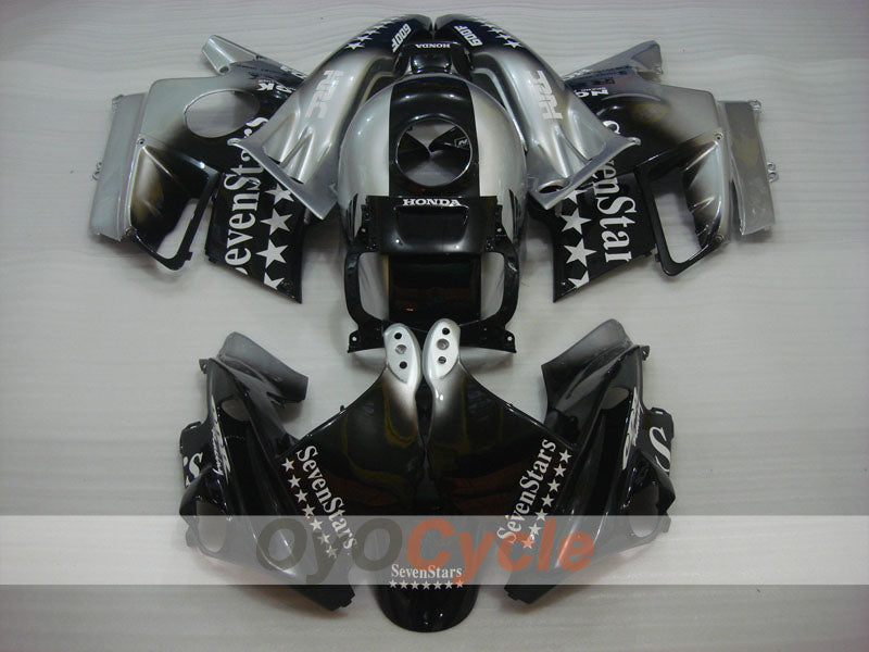 Fairing kit for 91-94 Honda CBR600 F2 - Black, Silver - SevenStars #OYO87903112