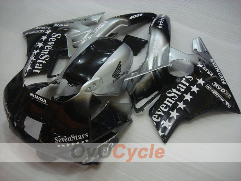 Fairing kit for 91-94 Honda CBR600 F2 - Black, Silver - SevenStars #OYO87903112