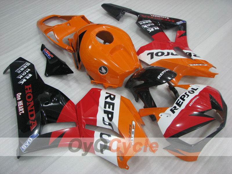 Injection Fairing kit for 13-20 CBR600RR - Orange, Black - Repsol #OYO87903125 Main image