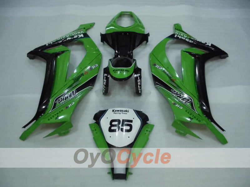 Injection Fairing kit for 11-15 NINJA ZX-10R - Green, Black - PIRELLI #OYO87903136