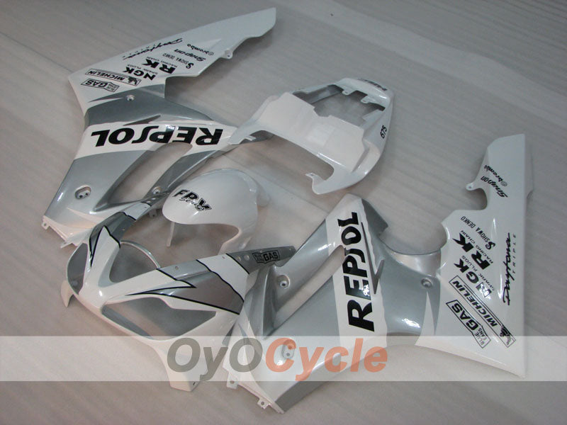 Injection Fairing kit for 06-08 Triumph Daytona 675 - White, Grey - MICHELIN #OYO87903145 Main image