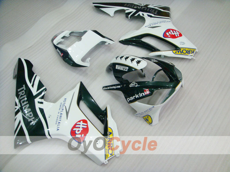 Injection Fairing kit for 06-08 Triumph Daytona 675 - Green, White - Factory Style #OYO87903151