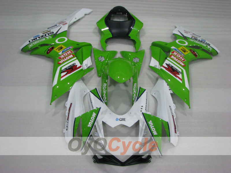 Injection Fairing kit for 11-26 GSX R600 - Green, White - MICHELIN, MOTUL #OYO87903215