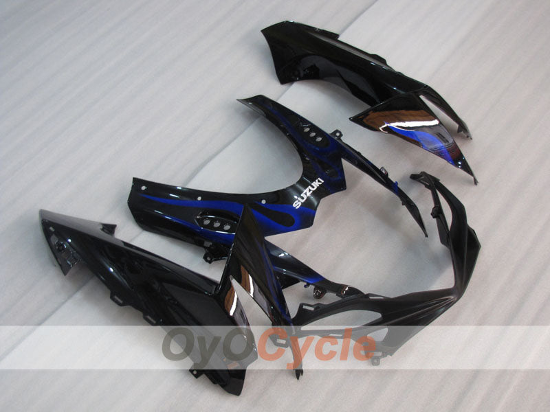 Injection Fairing kit for 11-26 GSX R750 - Blue, Black - Flame #OYO87903195