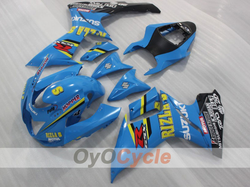 Injection Fairing kit for 11-26 GSX R600 - Blue, Black - Rizla+ #OYO87903218 Secondary image