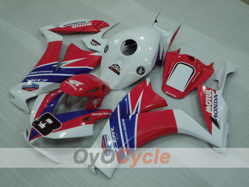 Injection Fairing kit for 12-16 CBR1000RR - Red, White - MOTUL #OYO87903319 Secondary image