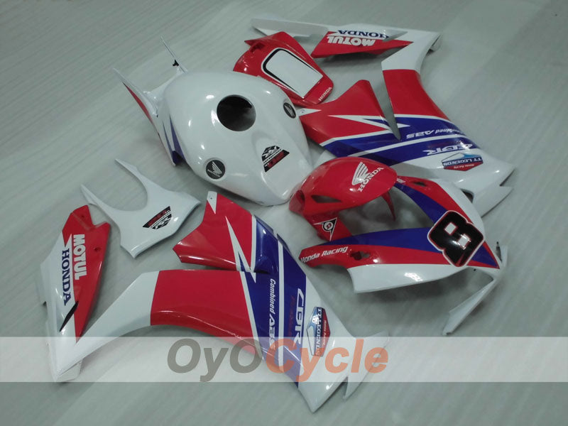 Injection Fairing kit for 12-16 CBR1000RR - Red, White - MOTUL #OYO87903319 Main image