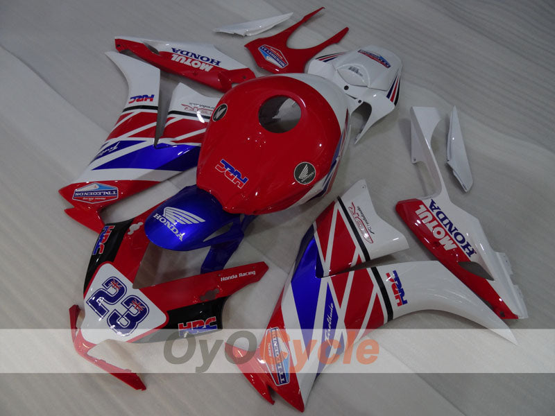 Injection Fairing kit for 12-16 CBR1000RR - Red, White - MOTUL #OYO87903322 Secondary image