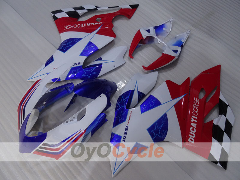 Injection Fairing kit for 11-14 Ducati 1199 - Red, White - Factory Style #OYO87903388