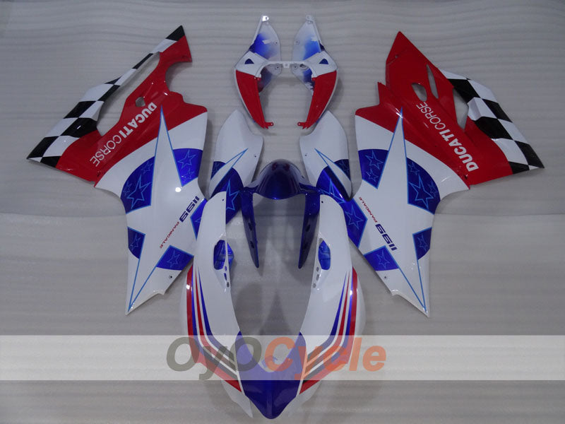 Injection Fairing kit for 11-14 Ducati 1199 - Red, White - Factory Style #OYO87903388