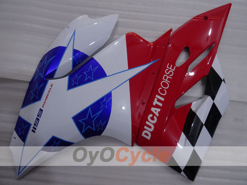 Injection Fairing kit for 11-14 Ducati 1199 - Red, White - Factory Style #OYO87903388