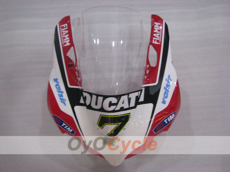Injection Fairing kit for 11-14 Ducati 1199 - Red, White - FIAMM #OYO87903390