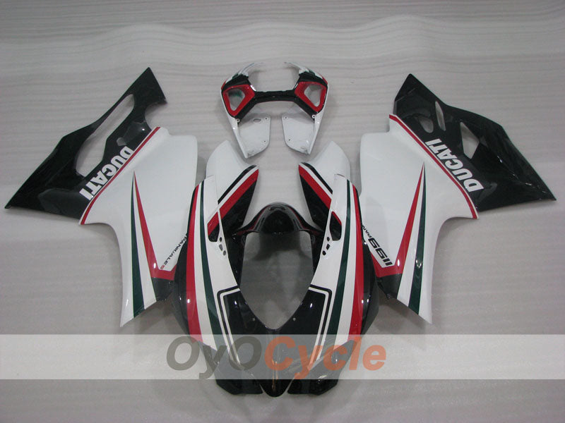 Injection Fairing kit for 11-14 Ducati 1199 - White, Black - Factory Style #OYO87903393