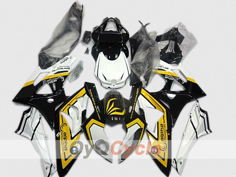Injection Fairing kit for 09-14 BMW S1000RR - Yellow, White, Black - Alpha #OYO87904545