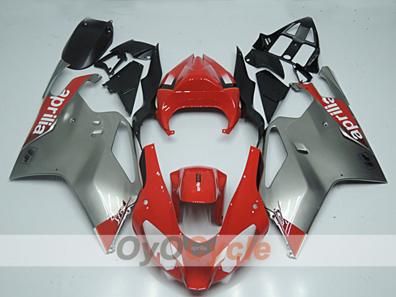 Fairing kit for 03-06 Aprilia RSV1000R - Red, Grey - Factory Style #OYO87904565 Main image