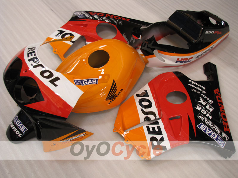 Injection Fairing kit for 90-94 CBR250RR - Red, White - Factory Style #OYO87904760